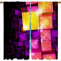 3d Bright Abstract Background Window Curtains 29477950