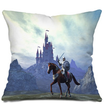 3D Knight In Front A Castle Pillows 51662825