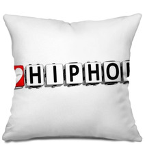 3D Love HipHop Button Click Here Block Text Pillows 47854709