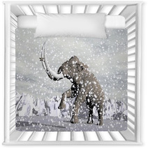 3D Mammoth In Winter During Ice Age Nursery Decor 58925946