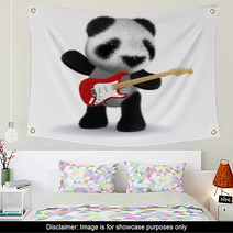 3d Panda Plays His Guitar Wall Art 23031727