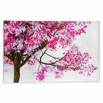3d Render Image Of Pink Spring Tree Rugs 64486461
