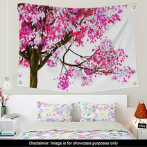 3d Render Image Of Pink Spring Tree Wall Art 64486461