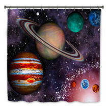 3D Solar System Wallpaper Bath Decor 48341716
