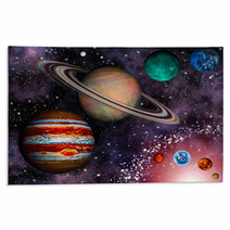 3D Solar System Wallpaper Rugs 48341716