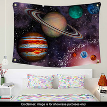 3D Solar System Wallpaper Wall Art 48341716