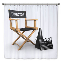 3d The Film Directors Chair Is Empty Bath Decor 32967862