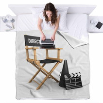 3d The Film Directors Chair Is Empty Blankets 32967862