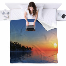 3D Tropical Background Blankets 67388483