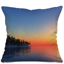 3D Tropical Background Pillows 67388483
