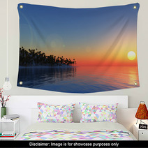 3D Tropical Background Wall Art 67388483