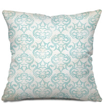 481 Blue White Damask Pillows 20227506