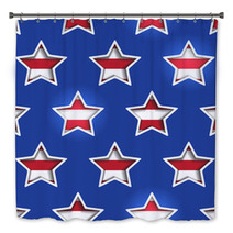 4th July Stars And Stripes 3d Cutout Background. Bath Decor 61583105