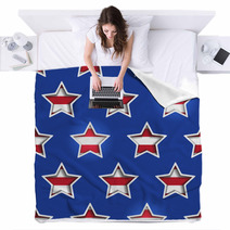 4th July Stars And Stripes 3d Cutout Background. Blankets 61583105