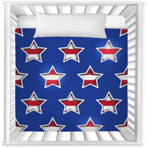 4th July Stars And Stripes 3d Cutout Background. Nursery Decor 61583105