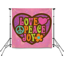 70s Love Peace Joy Illustration Backdrops 16822230