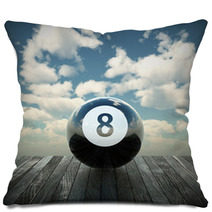 8 Ball 3d Illustration Pillows 59349981