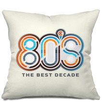 80s Illustration The Best Decade Pillows 136345826
