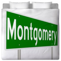 A 3d Rendering Of A Highway Sign For Montgomery Alabama Bedding 128797553