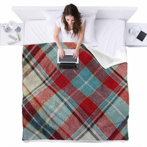 A Background Image Of Some Plaid Fabric Blankets 21028449