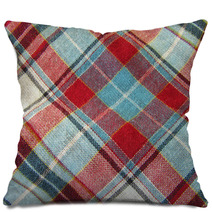 A Background Image Of Some Plaid Fabric Pillows 21028449