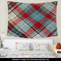 A Background Image Of Some Plaid Fabric Wall Art 21028449