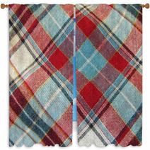 A Background Image Of Some Plaid Fabric Window Curtains 21028449