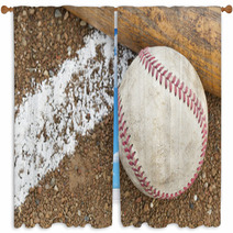 A Baseball And A Bat Window Curtains 32899625