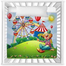 A Clown At The Hilltop With A Carnival Nursery Decor 60309334