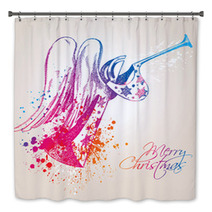 A Colorful Christmas Angel With Drops And Sprays Bath Decor 27308770