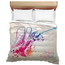 A Colorful Christmas Angel With Drops And Sprays Bedding 27308770