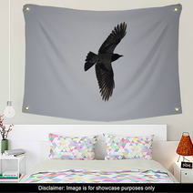 A Crow Flying In The Sky Wall Art 101157218