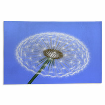 A Dandelion On Blue Background Rugs 62808922