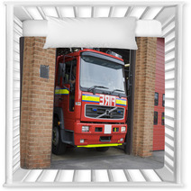 A Fire Engine Leaving The Fire Station Nursery Decor 8652606