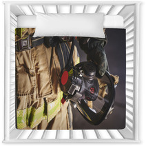 A Firefighter Holding An Oxygen Mask Nursery Decor 134425386