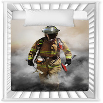 A Firefighter Pierces Through A Wall Of Smoke Nursery Decor 62499189