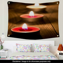 A Line Of Burning Candles Wall Art 43748342