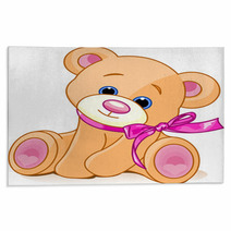 A Rough, Painterly Child's Teddy Bear Rugs 13199358