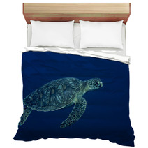 A Sea Turtle Portrait Close Up While Looking At You Bedding 63841573