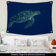 A Sea Turtle Portrait Close Up While Looking At You Wall Art 63841573