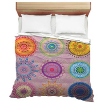 A Set Of 9-colored Mandalas Bedding 41773858