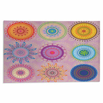 A Set Of 9-colored Mandalas Rugs 41773858