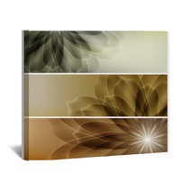 A Set Of Cards With A Floral Design Wall Art 55899806