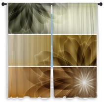 A Set Of Cards With A Floral Design Window Curtains 55899806