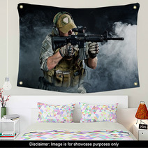 A Soldier In The Smoke After The Explosion Wall Art 37667278