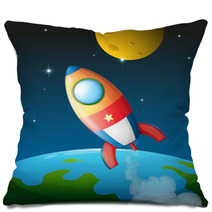 A Spacecraft Near The Moon Pillows 50228150