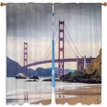 A View Of The Golden Gate Bridge Window Curtains 120921502