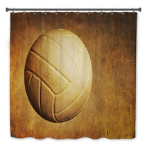 A Volleyball On A Grunge Textured Background Bath Decor 54714844