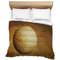 A Volleyball On A Grunge Textured Background Bedding 54714844