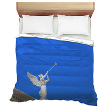 A White Statue Of A Winged Troubadour Bedding 42461366